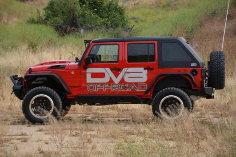 DV8 Offroad 07-18 Jeep Wrangler JK Metal Heat Dispersion Hood - Primer Black thumbnail 7