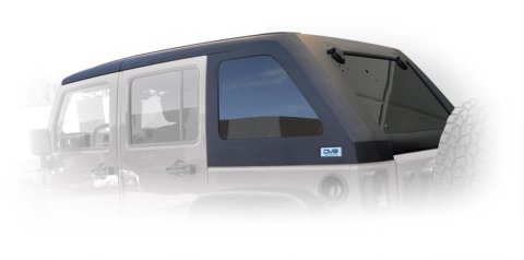 DV8 Offroad 07-18 Jeep Wrangler JK 2 Piece Fast Back Hard Top 4 Door - Black (DS Only) thumbnail 1