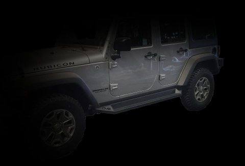 DV8 Offroad 07-18 Jeep Wrangler JK Plated Steel Rock Slider Steps - Matte Black (4 Door Only) thumbnail 5