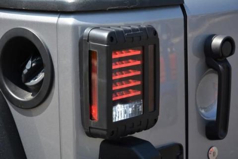 DV8 Offroad LED Taillights for 2007-2017 WRANGLER, 2018 WRANGLER JK - TLJK-01 Taillight Assemblies, Smoke Lens, Black Housing, Horizontal Lights, Jeep, Pair thumbnail 6