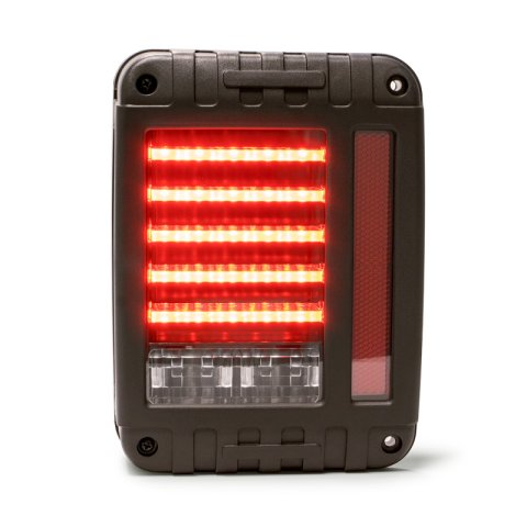 DV8 Offroad LED Taillights for 2007-2017 WRANGLER, 2018 WRANGLER JK - TLJK-01 Taillight Assemblies, Smoke Lens, Black Housing, Horizontal Lights, Jeep, Pair thumbnail 9