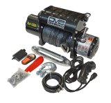 DV8 Offroad 12000 LB Winch w/ Synthetic Line & Wireless Remote - Black thumbnail 1