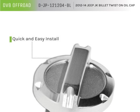 DV8 Offroad 2012-14 Jeep JK Twist On Billet Oil Cap thumbnail 5