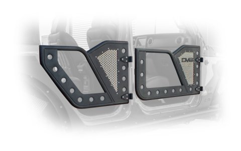 DV8 Offroad Jeep 18+ Wrangler JL / 20+ Gladiator JT Front Rock Doors w/ Perforated Aluminum Mesh thumbnail 5