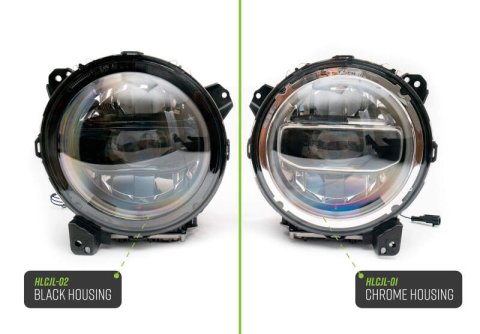 DV8 Offroad 18-22 Jeep Gladiator Wrangler LED Projector Headlights thumbnail 3