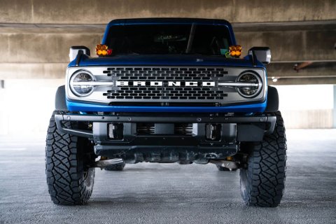 DV8 Offroad 21-22 Ford Bronco Factory Front Bumper License Relocation Bracket - Side thumbnail 5
