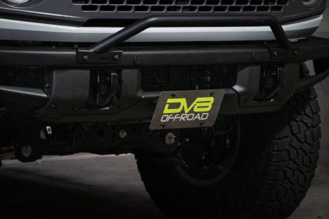 DV8 Offroad 21-22 Ford Bronco Factory Front Bumper License Relocation Bracket - Front thumbnail 8