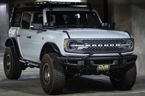 DV8 Offroad 21-22 Ford Bronco Factory Front Bumper License Relocation Bracket - Front thumbnail 9