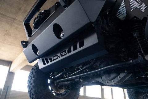 DV8 Offroad 18-23 Jeep Wrangler JL/JT Front Bumper Sway-Bar Disconnect Motor Skid Plate thumbnail 5
