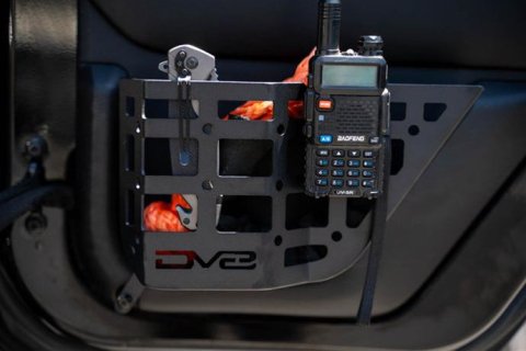 DV8 Offroad 11-18 Jeep Wrangler JK 4 Door Only Rear Door Pocket Molle Panels - Black thumbnail 1