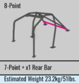 Cusco D1 Chromoly 2-Pssgr 8-PT DASH-THRU Roll Cage Subaru GRB STi 08-14 (S/O/No Cancel) CUSCO BLUE thumbnail 4