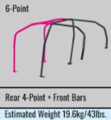 Cusco D1 Chromoly 4/5-Psgr 6-PT DASH-THRU Roll Cage Subaru GVB STi 11-14 (S/O/No CNCL) CUSCO BLUE thumbnail 4