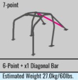 Cusco Safety21 2-Passenger 7-Point BLK DASH-THROUGH Roll Cage Subaru STi GRB 08-14 (S/O NO CNCL) thumbnail 5