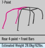 Cusco Safety21 4/5-Passenger 7-Point BLK DASH-THROUGH Roll Cage Subaru STi GRB 08-14 (S/O/No Cancel) thumbnail 4