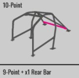 Cusco Safety21 2-Passenger 10-Point BLK DASH-THROUGH Roll Cage Subaru STi GRB 08-14 (S/O/No Cancel) thumbnail 4