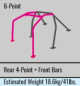 Cusco D1 Chromoly 2-Pssgr 6-PT DASH-THRU Roll Cage Subaru GRB STi 08-14 (S/O/No Cancel) CUSCO BLUE thumbnail 4