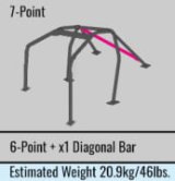 Cusco D1 Chromoly 2-Pssgr 7-PT DASH-THRU Roll Cage Subaru GRB STi 08-14 (S/O/No Cancel) CUSCO BLUE thumbnail 4
