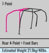 Cusco D1 Chromoly 4/5-Psgr 7-PT DASH-THRU Roll Cage Subaru GC8 WRX 92-00 (S/O/No CNCL) CUSCO BLUE thumbnail 5