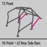 Cusco SFTY21 2-Pssgr 12pt BLK Around Dash Roll Cage 95-01 Acura Integra Type R (DC2) (S/O/No Cancel) thumbnail 4