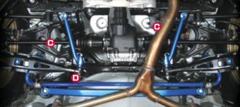Cusco Power Brace Rear MEMBER Side GRB GH8 GVB SH5 BR9 BM9 thumbnail 1