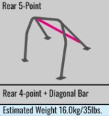 Cusco Safety 21 Steel Roll Cage 5 Point 2 Passenger w/ Sunroof S13 thumbnail 4