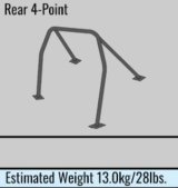 Cusco Safety 21 2-Passenger Rear 4-Point Roll Cage BLK 89-94 Nissan 240SX No-Sunroof (SO/No Cancel) thumbnail 5