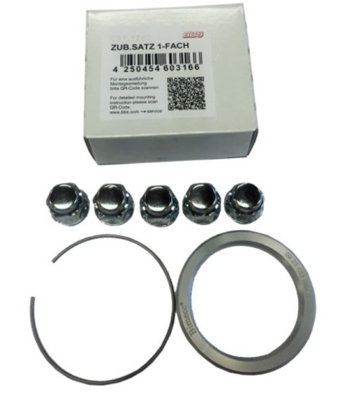 BBS PFS KIT - Nissan - Includes 70mm OD - 59mm ID Ring / 70mm Clip / Lug Nuts thumbnail 2