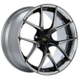 BBS RI-S 20x9 5x120 ET25 Diamond Black Center / Diamond Cut Lip Wheel -82mm PFS/Clip Required thumbnail 1