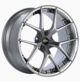 BBS RI-S 20x9 5x112 ET34 Diamond Silver Center / Diamond Cut Lip Wheel -82mm PFS/Clip Required thumbnail 3