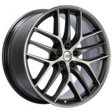 BBS CC-R 19x8 5x120 ET45 Satin Graphite Diamond Cut Polished Rim Protector Wheel -82mm PFS Required thumbnail 1