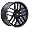 BBS CC-R 19x9 5x112 ET42 Satin Black Polished Rim Protector Wheel -82mm PFS/Clip Required thumbnail 2