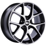 BBS SR 18x8 5x112 ET30 Satin Black Diamond Cut Face Wheel -82mm PFS/Clip Required thumbnail 3