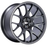 BBS CH-R 20x10.5 5x112 ET25 Satin Titanium Polished Rim Protector Wheel -82mm PFS/Clip Required thumbnail 1
