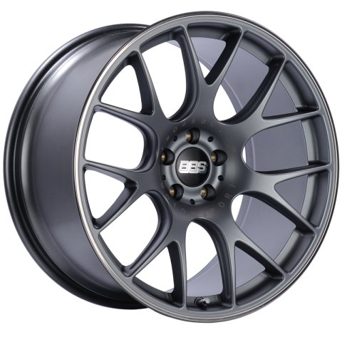 BBS CH-R 20x10.5 5x112 ET25 Satin Titanium Polished Rim Protector Wheel -82mm PFS/Clip Required