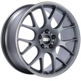BBS CH-R 20x9 5x112 ET25 Satin Titanium Polished Rim Protector Wheel -82mm PFS/Clip Required thumbnail 1