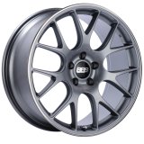 BBS CH-R 20x9 5x120 ET29 Satin Titanium Polished Rim Protector Wheel -82mm PFS/Clip Required thumbnail 1