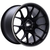 BBS CH-R 19x8 5x114.3 ET38 Satin Black Polished Rim Protector Wheel -82mm PFS/Clip Required thumbnail 3