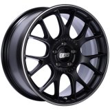 BBS CH-R 20x11.5 5x130 ET47 CB71.6 Satin Black Polished Rim Protector Wheel thumbnail 2