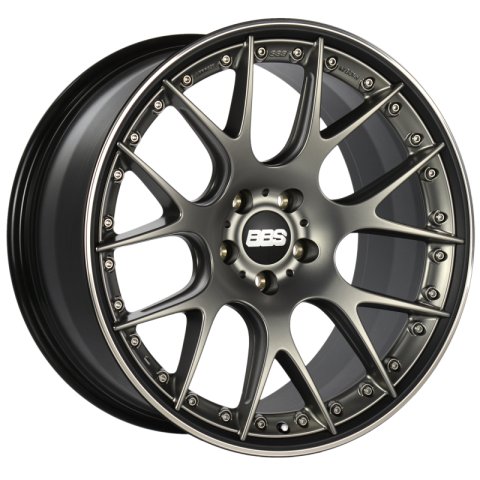 BBS CH-RII 21x10.5 5x120 ET35 Satin Platinum Center Black Lip SS Rim Prot Wheel -82mm PFS/Clip Req