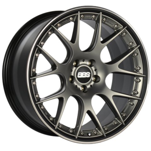 BBS CH-RII 20x10.5 5x112 ET35 Satin Platinum Center Black Lip SS Rim Prot Wheel -82mm PFS/Clip Req thumbnail 2