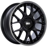 BBS CH-RII 20x8.5 5x112 ET42 Satin Black Center Platinum Lip SS Rim Prot Wheel -82mm PFS/Clip Req thumbnail 1