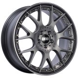 BBS CH-RII 20x8.5 5x112 ET42 Satin Platinum Center Black Lip SS Rim Prot Wheel -82mm PFS/Clip Req thumbnail 1