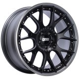 BBS CH-RII 20x9 5x120 ET25 Satin Black Center Platinum Lip SS Rim Prot Wheel -82mm PFS/Clip Req thumbnail 1