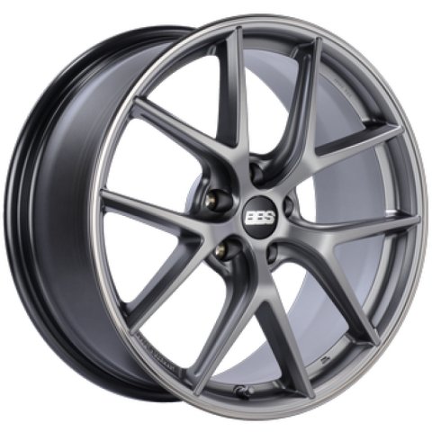 BBS CI-R 19x9.5 5x120 ET40 Platinum Silver Polished Rim Protector Wheel -82mm PFS/Clip Required thumbnail 1