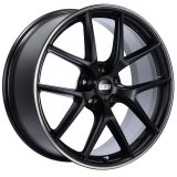 BBS CI-R 20x8.5 5x112 ET32 Satin Black Polished Rim Protector Wheel -82mm PFS/Clip Required thumbnail 1