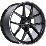 BBS CI-R 20x9 5x112 ET25 Satin Black Polished Rim Protector Wheel -82mm PFS/Clip Required thumbnail 1