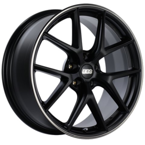 BBS CI-R 19x9 5x112 ET42 Satin Black Polished Rim Protector Wheel -82mm PFS/Clip Required thumbnail 1