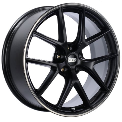 BBS CI-R 19x9 5x112 ET42 Satin Black Polished Rim Protector Wheel -82mm PFS/Clip Required thumbnail 3