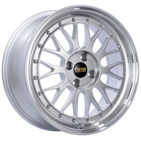 BBS LM 17x7.5 4x100 ET40 Diamond Silver Center Diamond Cut Lip Wheel -70mm PFS/Clip Required thumbnail 1