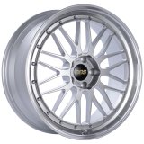 BBS LM 21x9 5x120 ET32 Diamond Silver Center Diamond Cut Lip Wheel -82mm PFS/Clip Required thumbnail 1